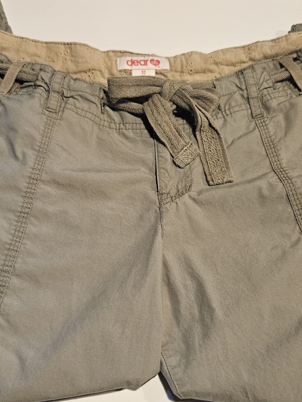 Olive Green Women's Capri Cargo Pants